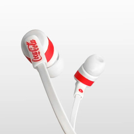Easy Earphone Coca-Cola - Fone de Ouvido com Microfone - Branco