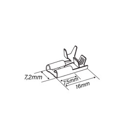 Terminal Fêmea Bandeira 90° 6,3mm 1,5 - 2,5mm² FBU322202 - Eletro Service