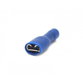 Terminal Faston Fêmea Totalmente Isolado em PVC 16-14 AWG 1.1 á 2.5mm Azul - FE1614-1TI - Eletro Service