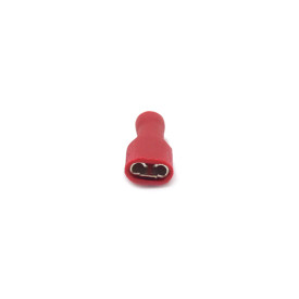 Terminal Faston Fêmea Totalmente Isolado em PVC 22-16 AWG 0.25 a 1mm² Vermelho - FE2216-51TI - Eletro Service