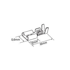 Terminal Faston Fêmea 4,8mm Sem Trava FRU221202 - Eletro Service