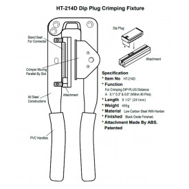 Alicate para Crimpar Conectores IDC e Conectores Dip-Plug - HT-214D