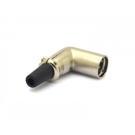 Conector XLR 90° Macho 3 Pinos - JL33015A - Jiali