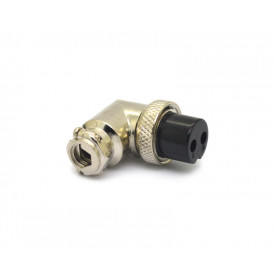Conector Mike 2 Vias 90º Fêmea JL33056 - Jiali