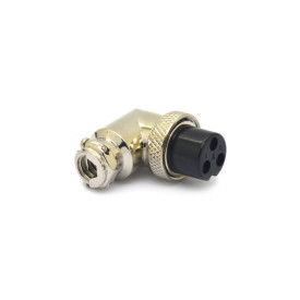 Conector Mike 3 Vias 90º Fêmea JL33056 - Jiali