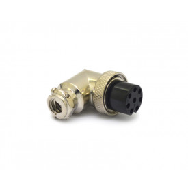 Conector Mike 8 Vias 90º Fêmea JL33056 - Jiali
