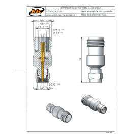 Adaptador de Conversão TNC Fêmea X SMA Macho - KLC-81 - Gav 52 - KLC