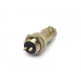 Conector Mike 2 Vias Macho para painel e Fêmea para cabo - LS-3001/3008
