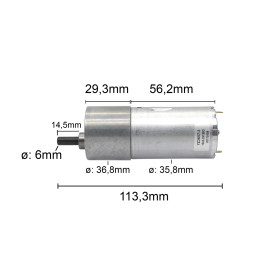 Motor com Redução 12V 84 RPM Cód. Motor 47