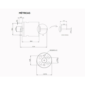 Micro Motor DC 12V 170mA 7000 RPM - AK360/78.8PL12S7000S - Cód. Motor 90