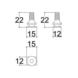 Borracha Passante Torre Preto 4mm 