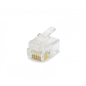 Plug Modular Cristal RJ12 6P6C YH010