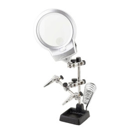 Lupa com Suporte e Garra - SLP-100 LED - Solver