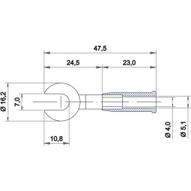 Terminal Forquilha 4mm - Diversas Cores - TR67 - B.B.C