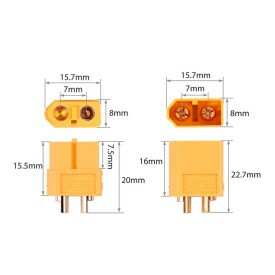 Conector XT60 para Bateria de Lipo - Par - WAM-1010C