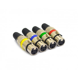 Conector Canon Fêmea 3 Vias - Diversas Cores