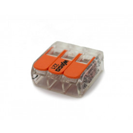 Conector Wago Borne Emenda Para 3 Fios - 221-413 - Wago