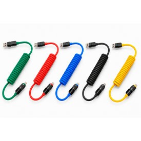 Cabo de Carregador Turbo 60W 4 em 1 USB 2.0 com Tipo C e USB-A - Diversas Cores