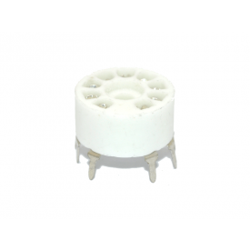 Soquete para Válvula de 9 Pinos (Noval) Cerâmico (Solda em placa - PCI) - 9PINPCF