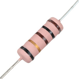 Resistor de Fio 5 Watts AC05 5% de tolerância - 0.22 Ω à 27K Ω