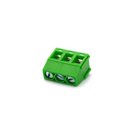 Conector Verde Multipolar AKZ350.03 Fixo Fêmea 180º (Vertical) de 3 Vias - Passo 5,08mm - Phoenix Mecano