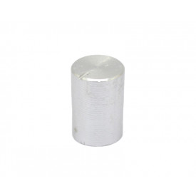 Knob de alumínio para potenciômetro de eixo estriado - B10X15 - Prata