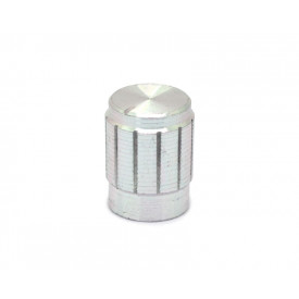 Knob de Alumínio para Potenciômetro de Eixo Estriado - B13x17 - Cromado