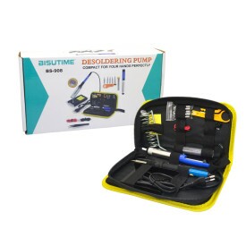 Kit Ferro Solda + Tubete Estanho Com Resina e Sugador Solda - BS-908