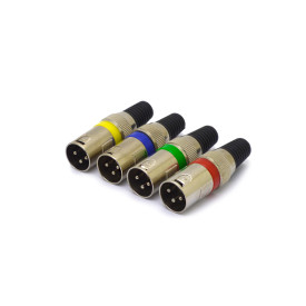 Conector Canon Macho 3 Vias - Diversas Cores