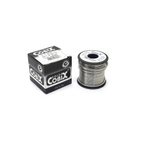 Estanho para Solda 50x50 Fio Cheio (SnXPb) Diâmetro de 2.4mm Cobix Carretel Preto de 500g.