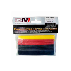 Kit com 10 Pedaços de 10cm de Espaguete Termo Retrátil - DNI 5110