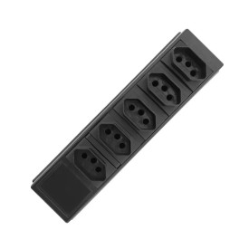 Régua com 5 Tomadas 10A/250V - EX655PT - Exatronic