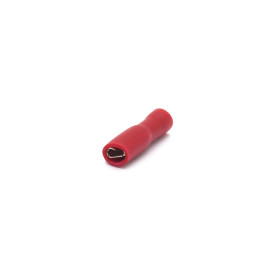 Terminal Faston Fêmea Totalmente Isolado em PVC 22-16 AWG 0.25 á 1mm² Vermelho - FE2216-41TI - Eletro Service