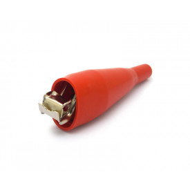 Garra Jacaré para Bateria com Isolação Vermelho - GBI-25 - Fusi-Bras