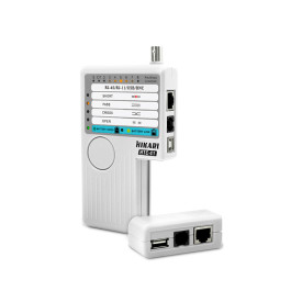 Testador de Cabos RJ45, RJ11, BNC e USB - HTC-41 - Hikari