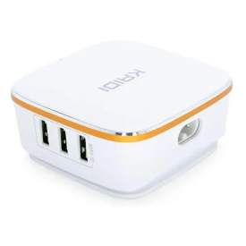 Hub 6 Portas Kaidi Kd-601 Carregador Rápido Turbo Usb 2.0 Cor Branco - KD-601