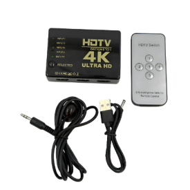 Switch Hub Hdmi 5x1 5 Entradas 1 Saída Controle Remoto 1080p