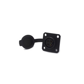 Conector Fêmea para Painel com Base Quadrada 4 Vias - JAB/P4iP - Melro