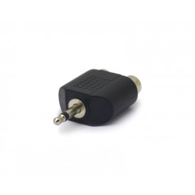 Adaptador Plug P2 Mono 3,5mm para Jack RCA Duplo Estéreo - JD-W8012 - Jinda