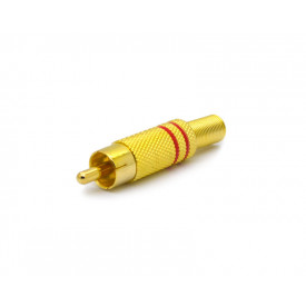 Plug RCA Dourado (Vermelho) JL17020GR - Jiali