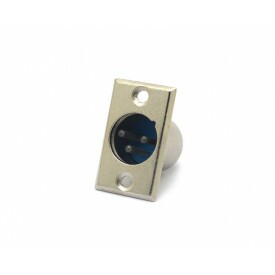 Conector XLR Macho Solda Fio Para Painel 3 Pinos JL33039 - Jiali