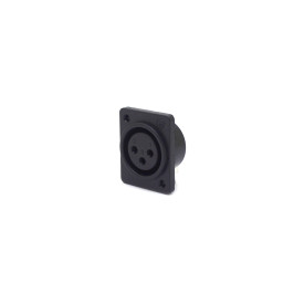 Conector XLR 3 Vias Fêmea para Painel PCI e Solda Fio - JL33045