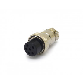 Conector Mike 6 Vias Fêmea - JL33053 - Jiali