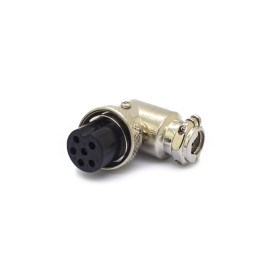 Conector Mike 6 Vias 90º Fêmea JL33056 - Jiali