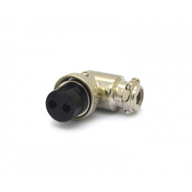 Conector Mike 2 Vias 90º Fêmea JL33056 - Jiali