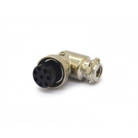 Conector Mike 8 Vias 90º Fêmea JL33056 - Jiali