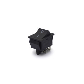 Chave Gangorra / Tecla Plástica Bipolar KCD4-201 16A/250V Liga/Desliga - Preto