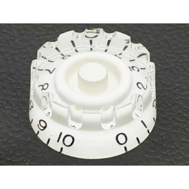 Knob Les Paul Plástico Branco para eixo estriado