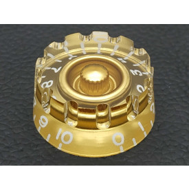 Knob Les Paul Plástico Dourado para eixo estriado