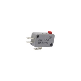 Chave Micro Switch com 3 Terminais Cinza 16A/250V - KW11-7-1